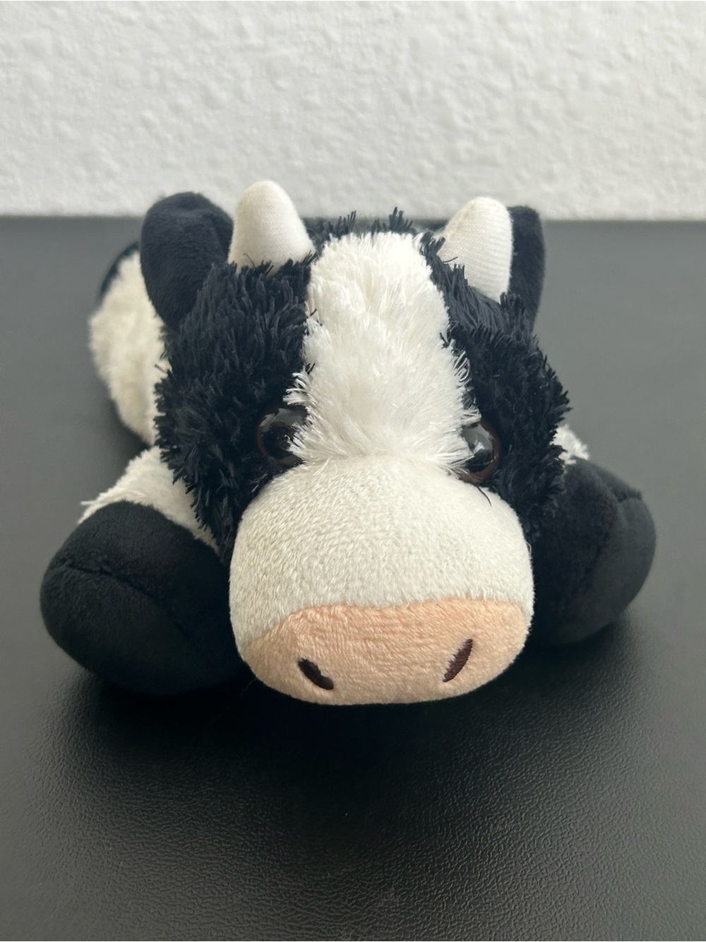 8” WILD REPUBLIC Black & White Cow Shaggy Fabric
